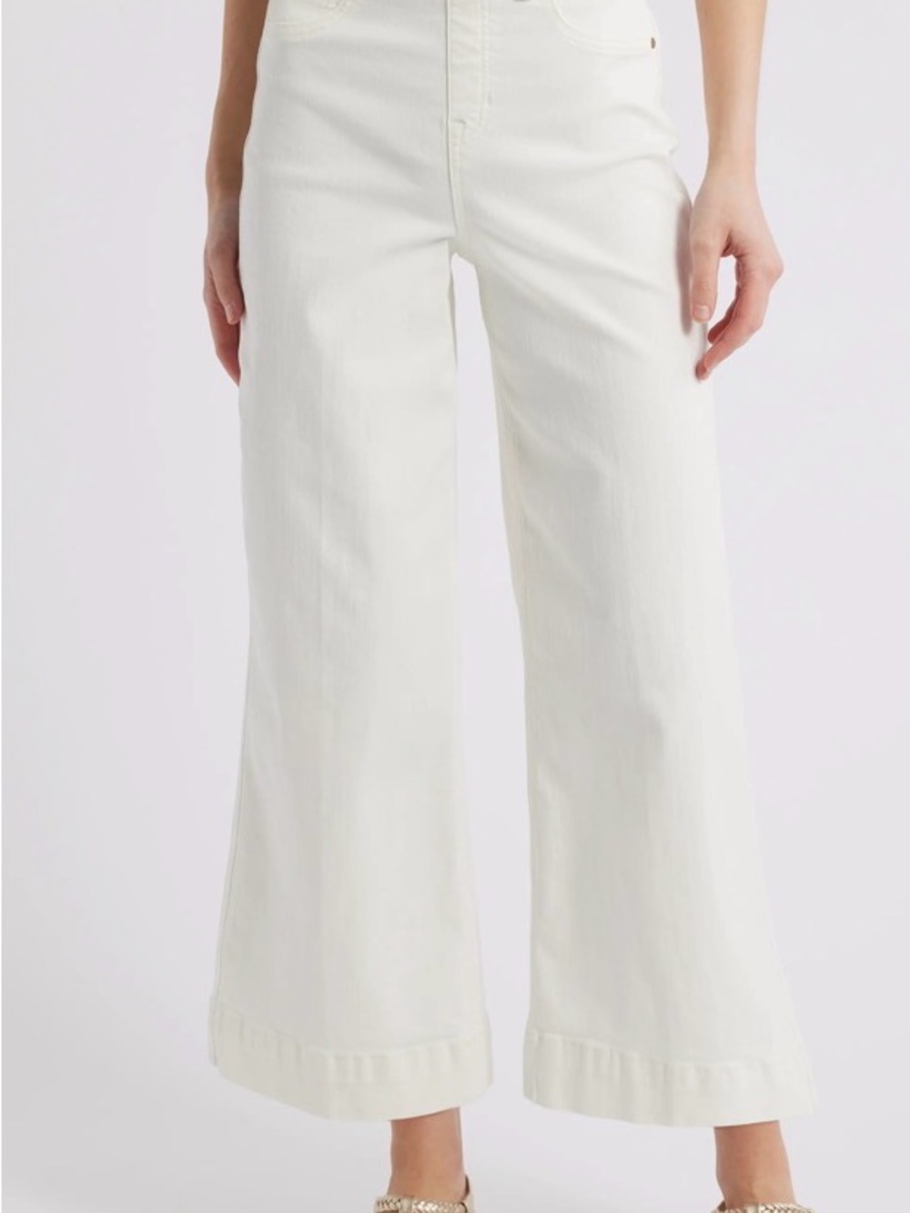 SPANX Cropped Wide Leg Classic White Women’s Jeans 1X